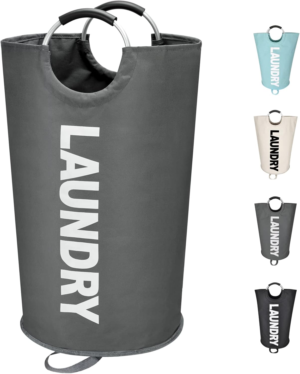 Maxsilan 90L Large Laundry Basket, Freestanding Tall Clothes Hamper, Collapsible...