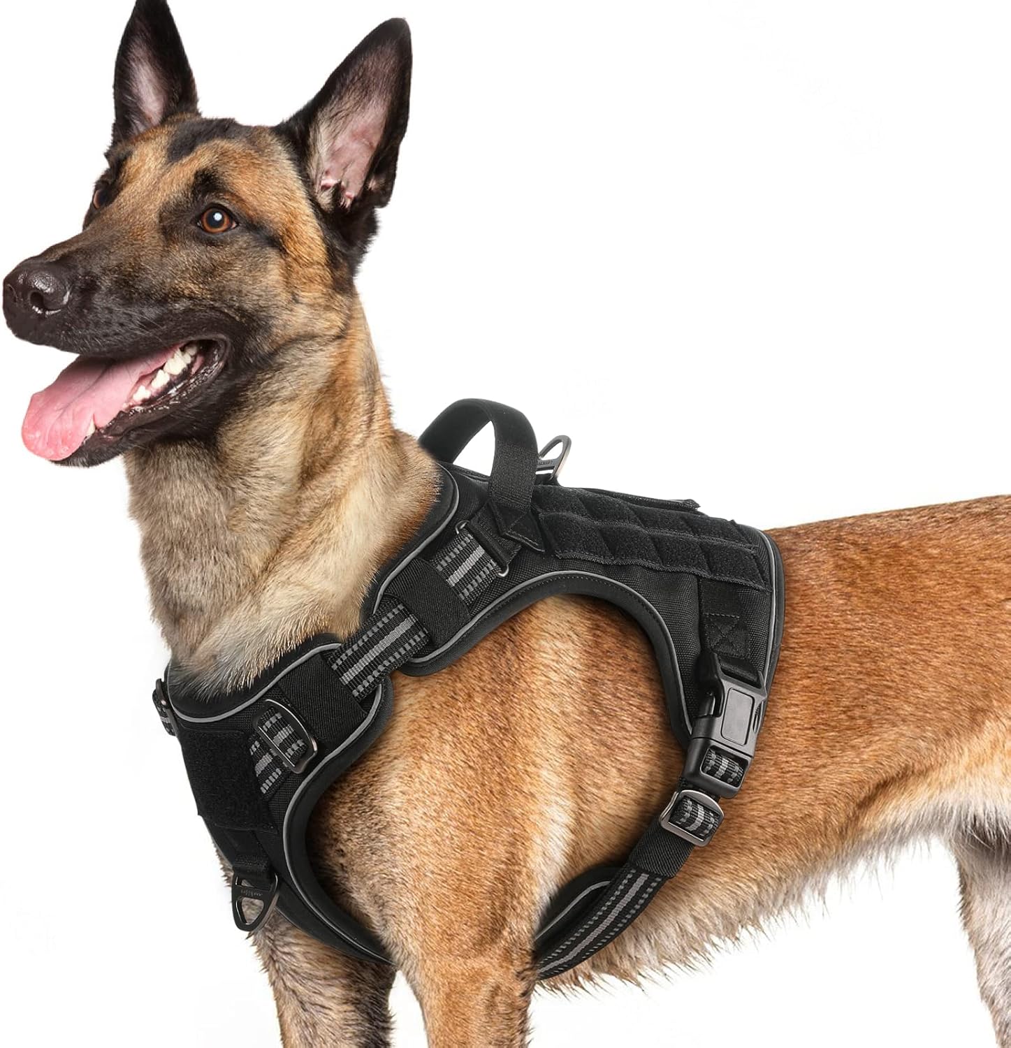 rabbitgoo Dog Harness for Large Dogs No Pull, Tactical Service Dog Vest with Mol...