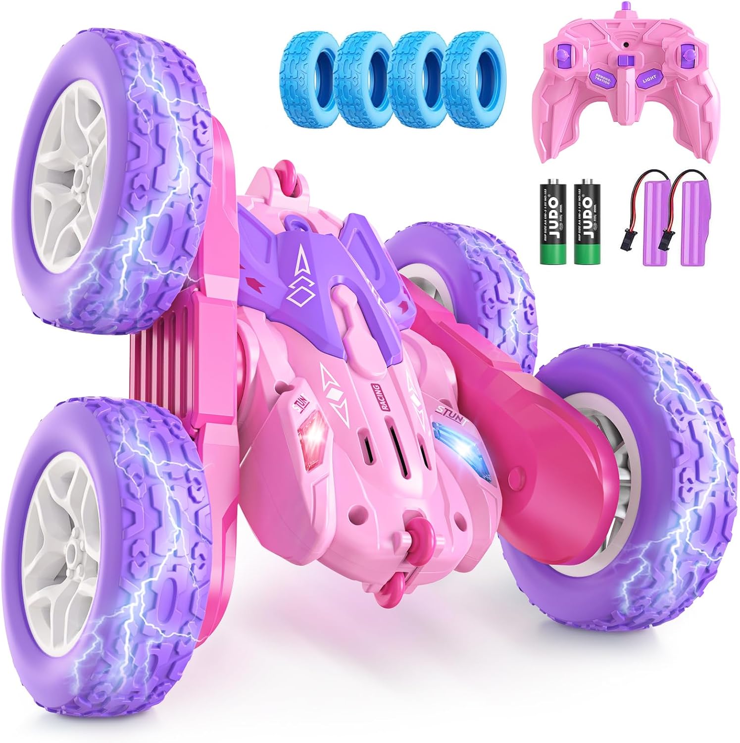 Remote Control Car,360 Flips Rotating Stunt RC Cars,Double Sided RC Car with LED...