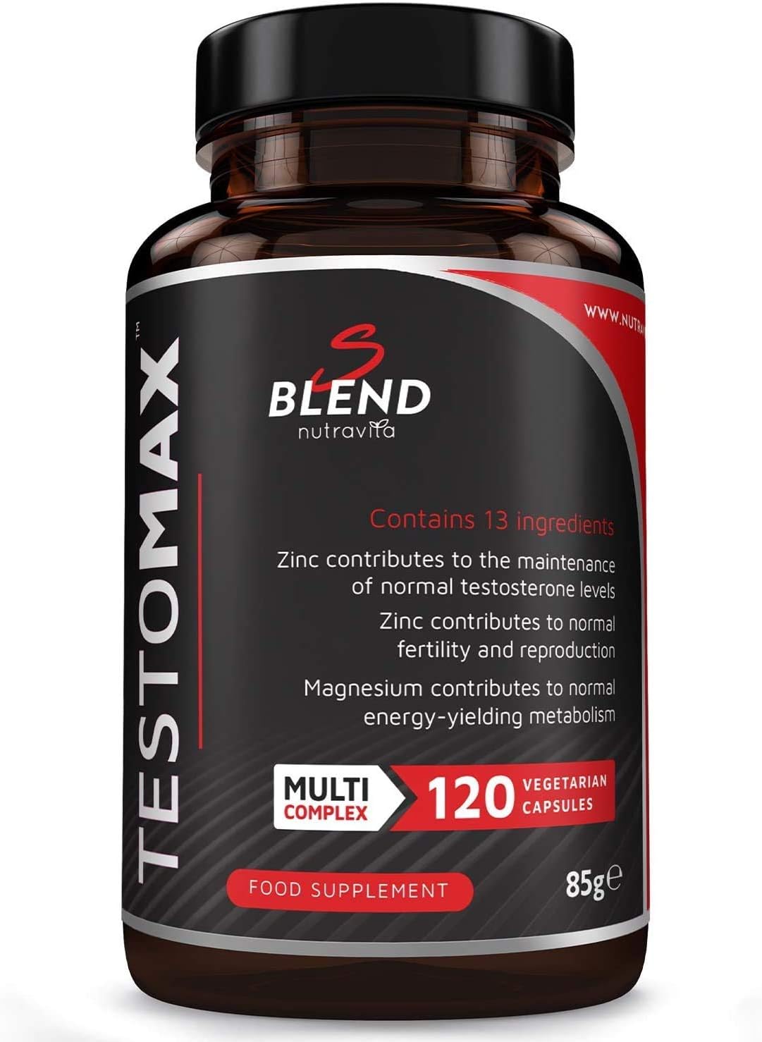 TESTOMAX Testosterone Booster for Men - 13 Powerful Active Ingredients & Vitamin...