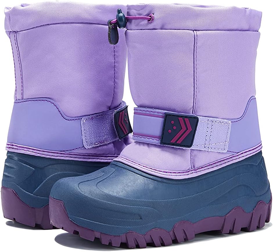 MORENDL Kids' Snow Boots Insulated Waterproof Fur Lined Warm Anti-Slip Winter Sh...