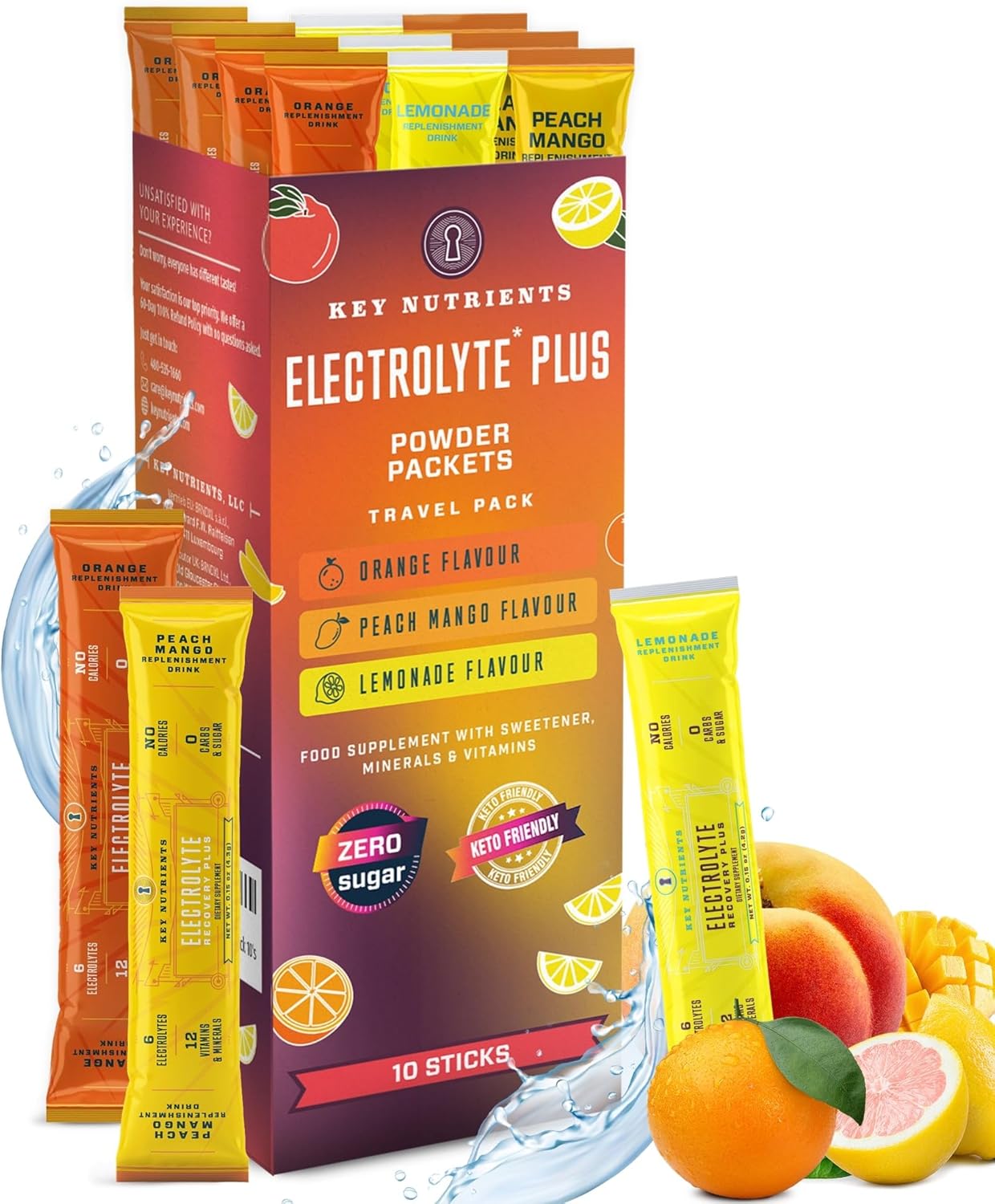 Key Nutrients Electrolytes Sachets - Multivitamin & Minerals Electrolytes Powder...