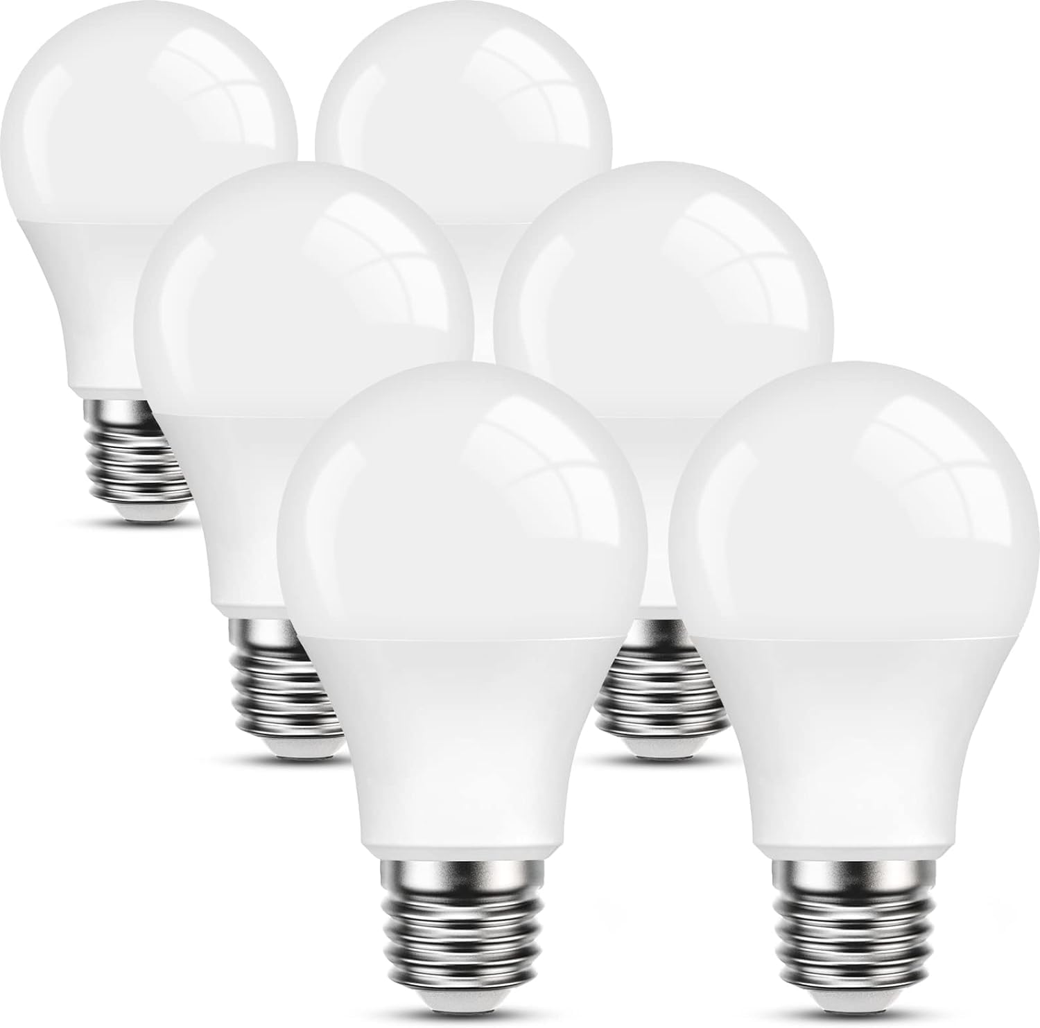 LEDYA E27 Screw Bulb, 9W 806LM E27 LED Bulb, 60 Watts Equivalent E27 Bulbs, 2700...