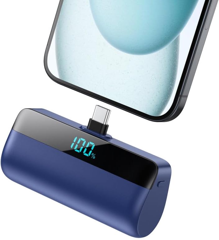 Feob Mini Power Bank Portable Charger 5200mAh for iPhone 15 Series, PD USB C Bat...
