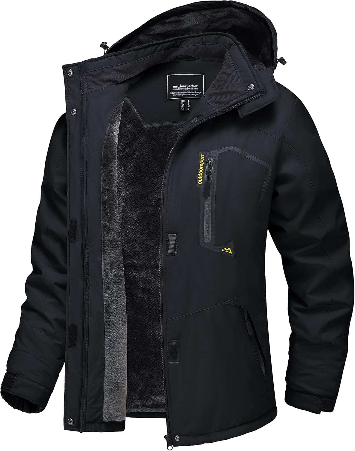 TACVASEN Women's Waterproof Jacket Winter Skiing Outdoor Walking Fleece Coat wit...