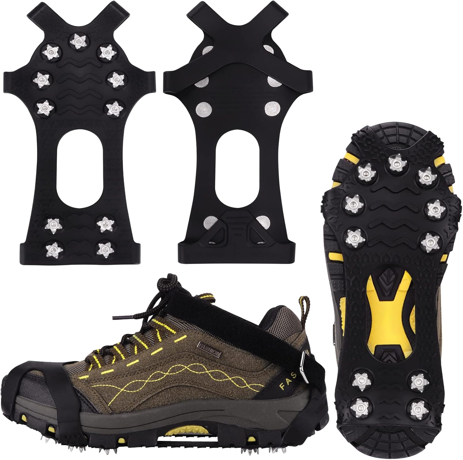 Winline Ice Snow Grips,Ice Grippers Traction Cleats Shoes and Boots Rubber Snow...