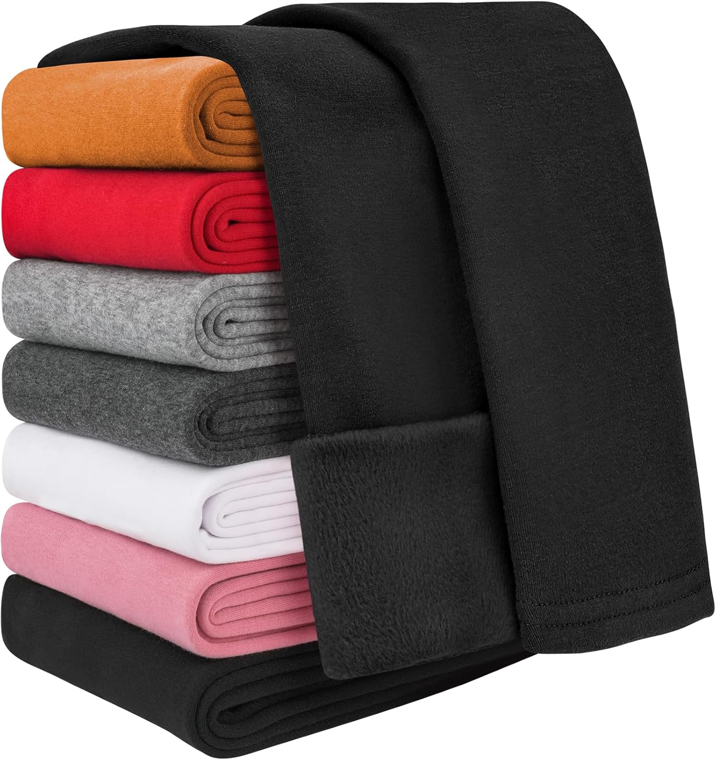 Auranso Girls Fleece Lined Leggings 5-13 Years Cotton Winter Thermal Leggings Ki...