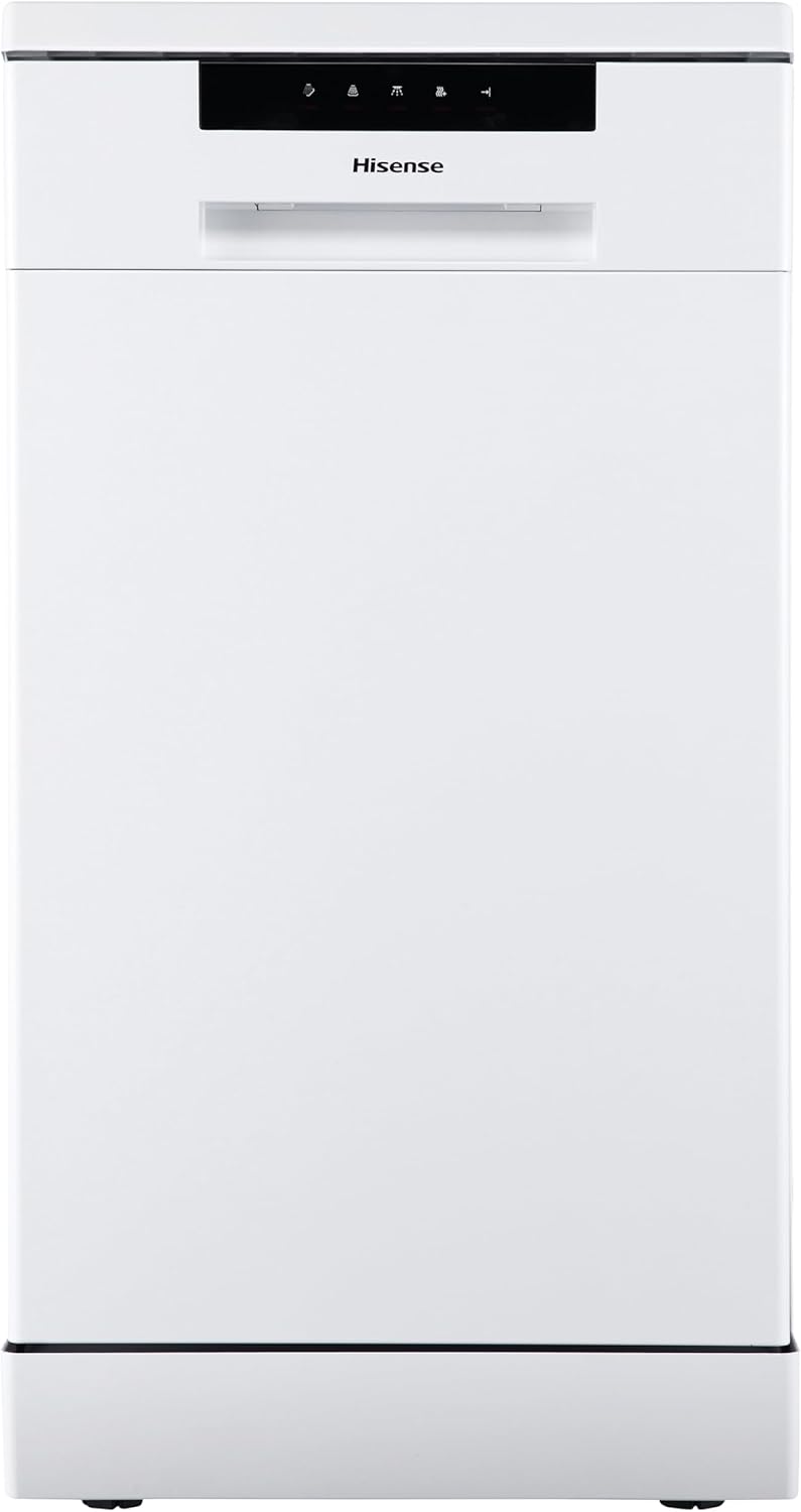 Hisense HS523E15WUK Slimline 10 Places Free Standing Dishwasher White with 30 Mi...