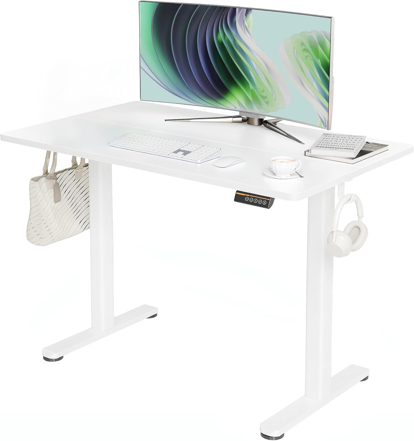 Claiks Electric Standing Desk, Adjustable Height Stand up Desk, 100x60 cm Sit St...