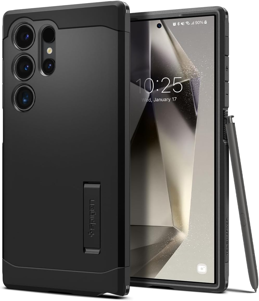 Spigen Tough Armor Case Compatible with Samsung Galaxy S24 Ultra - Black S24 Ult...