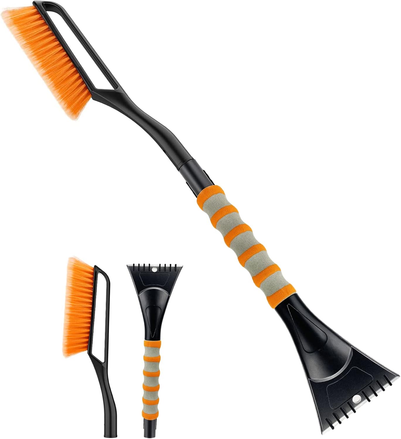 Jsdoin 27”Snow Brush, 2-in-1 Detachable Ice Scraper for Car Windscreen with Ergo...