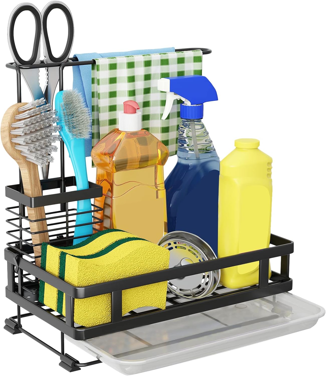 Godboat Kitchen Sink Organizer - Sponge Holder for Kitchen Sink, Non-Slip Kitche...