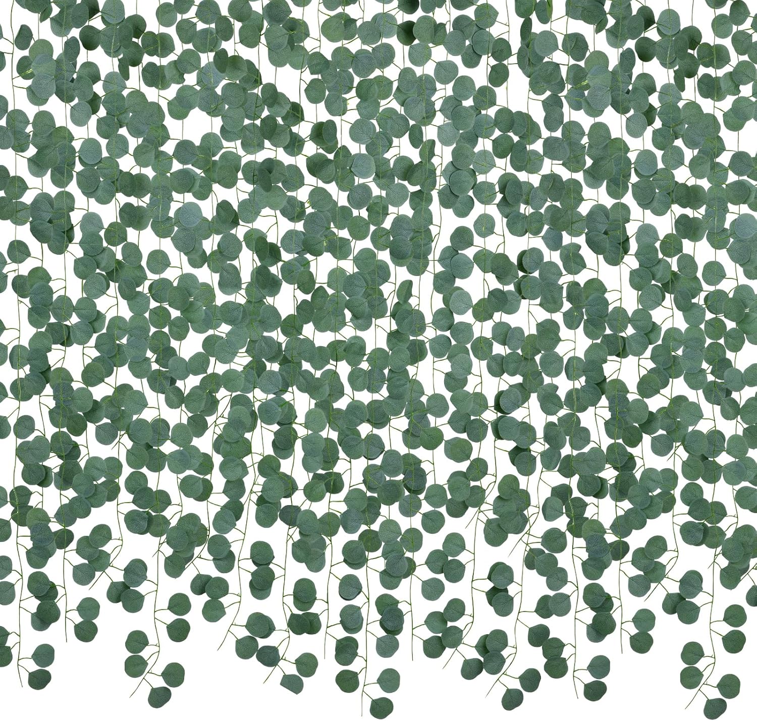 DearHouse 86 Feet 12 Strands Artificial Eucalyptus Leaf Plants Vine Hanging Euca...