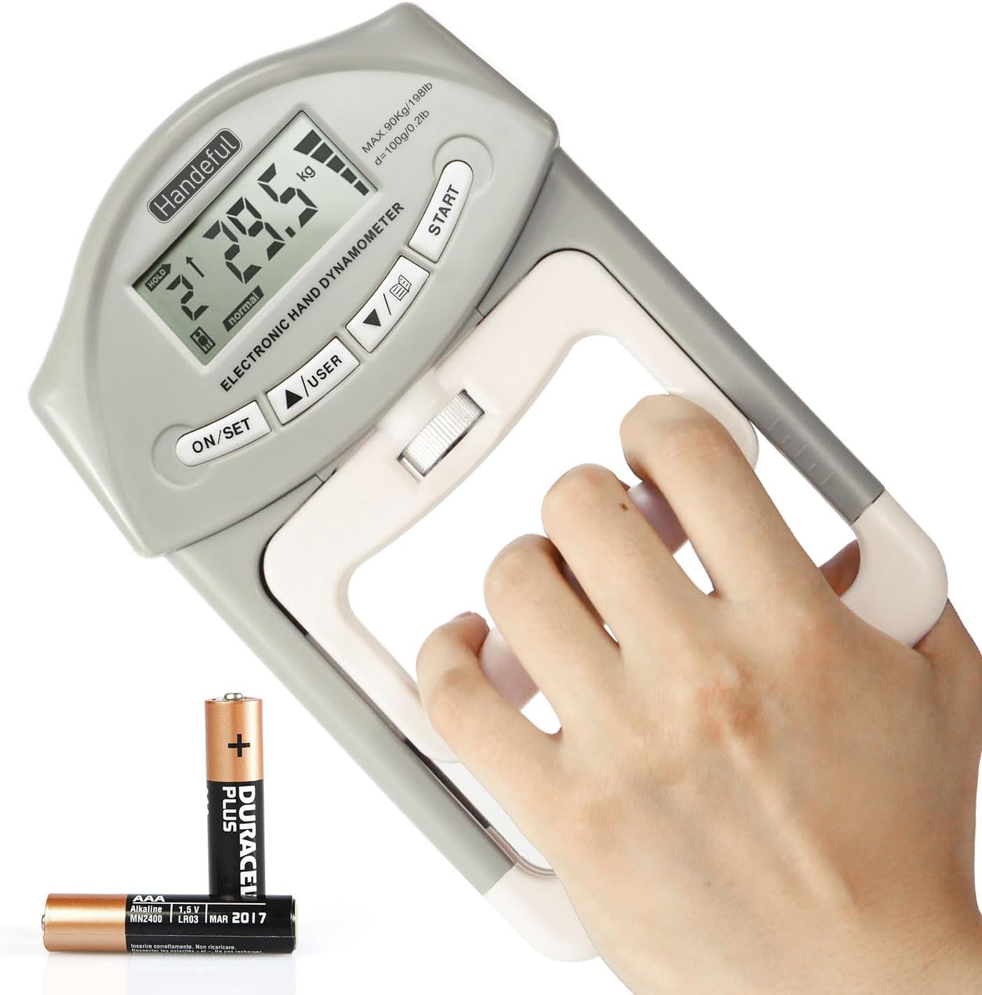 Handeful Grip Strength Tester Trainer - Dynamometer Handgrip Measurer Meter, Han...