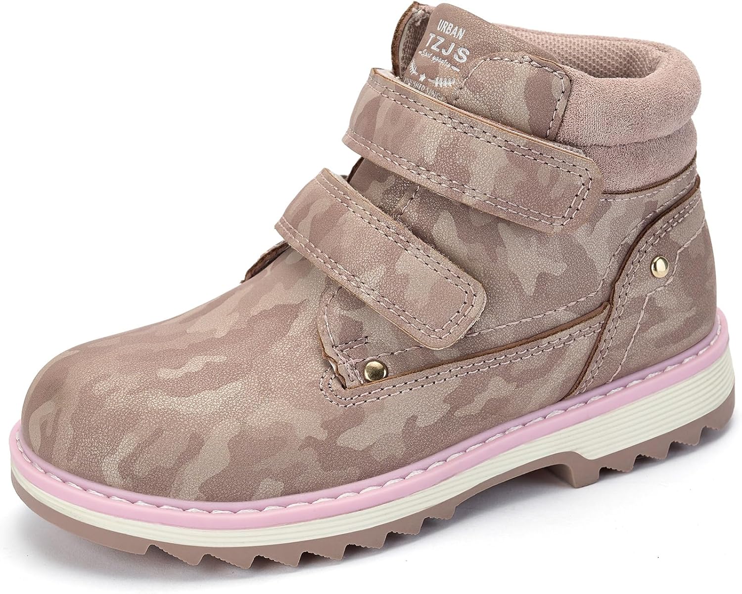 TZJS Kids' Hiking Work Boots for Boys Girls, Waterproof Outdoor Ankle Boots with...