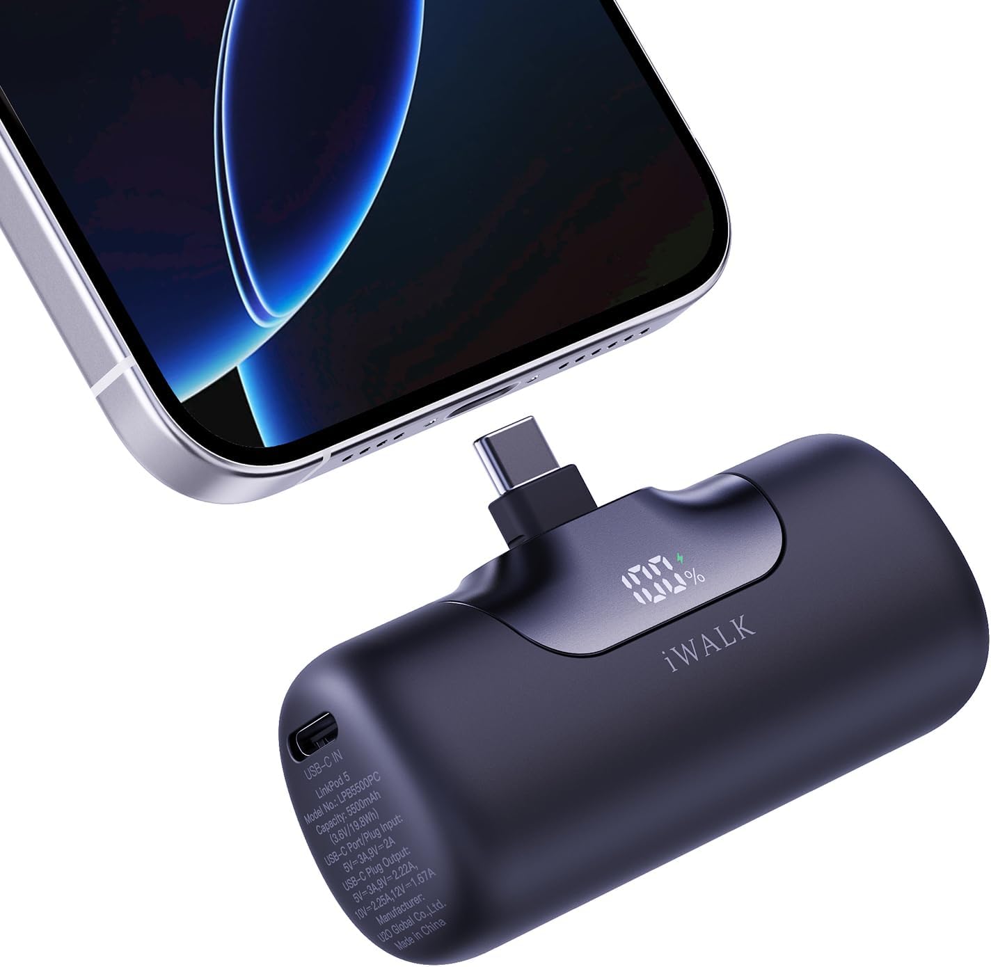 iWALK Portable Charger 5500mAh Next-Gen Small Power Bank 22.5W Fast Charging Bat...