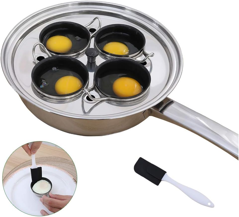 Egg Poacher Pan - Stainless Steel Poached Egg Cooker – Perfect Poached Egg Maker...