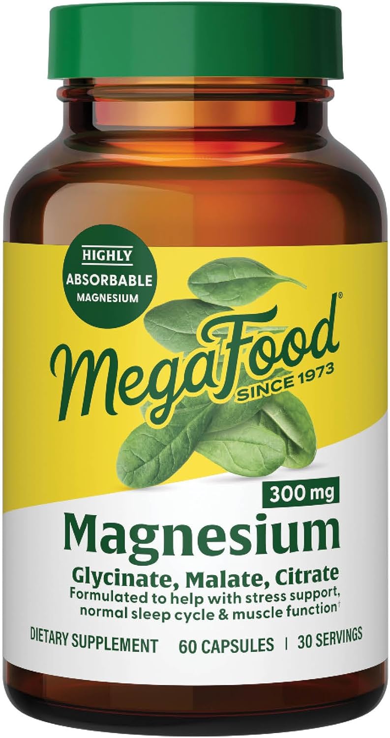 MegaFood Magnesium 300 mg - Highly absorbable blend of Magnesium Glycinate, Magn...