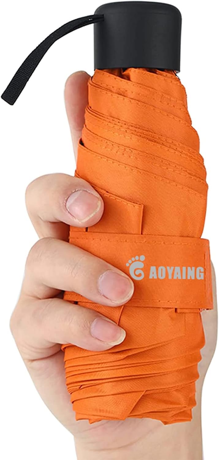 Small Mini Umbrella with Case by GAOYAINIG Light Compact Design Perfect for Trav...