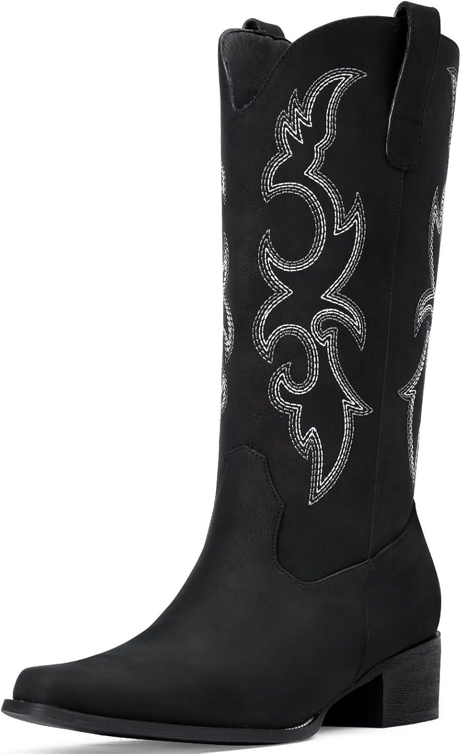 Cowboy Boots for Women - Embroidered Cowgirl Boots Western Mid Calf Fashion Chun...