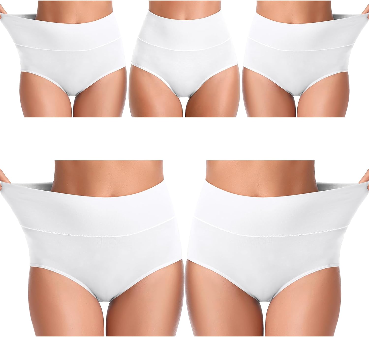 UMMISS Womens Underwear,Cotton High Waist Underwear for Women Full Coverage Soft...