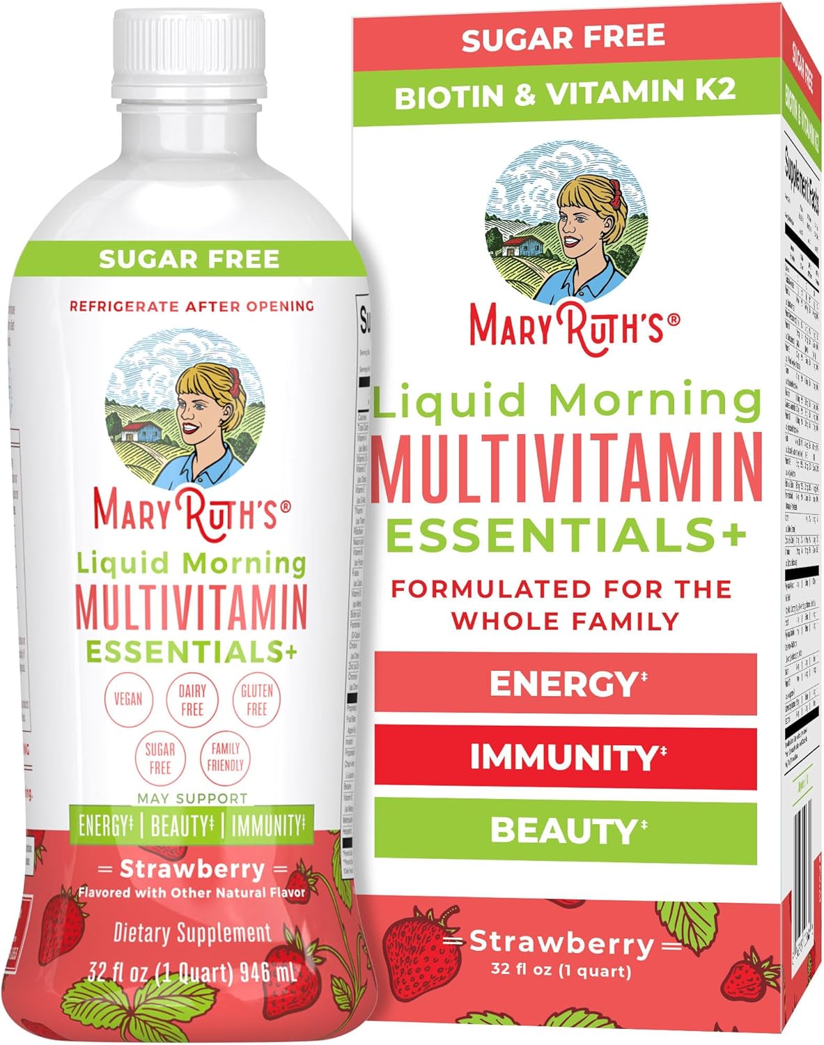 MaryRuth Organics Multivitamin for Women Men & Kids | Sugar Free | Vegan | Vitam...