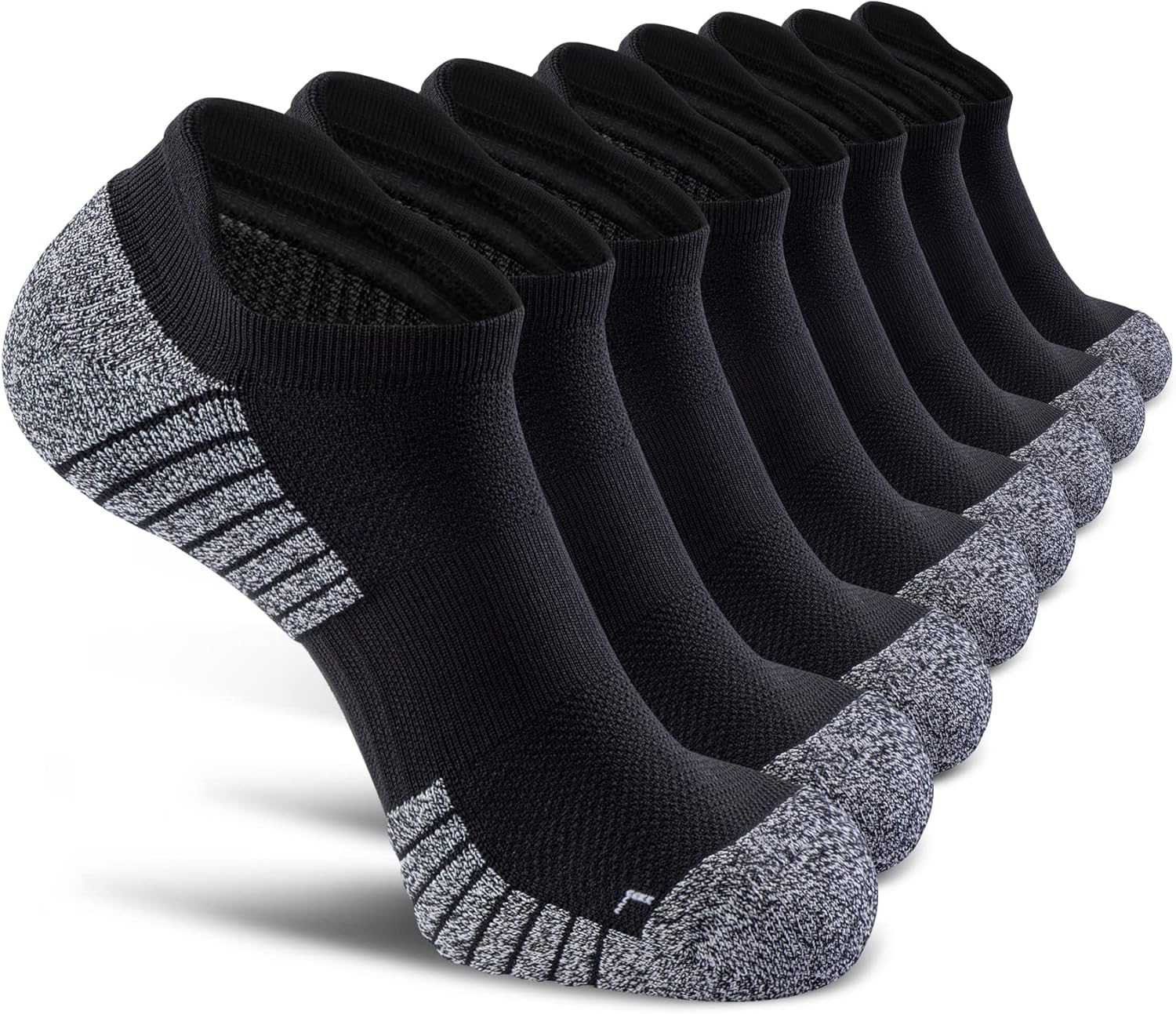 No Show Sports Compression Socks for Men and Women Circulation 4/8 Pack Medium B...