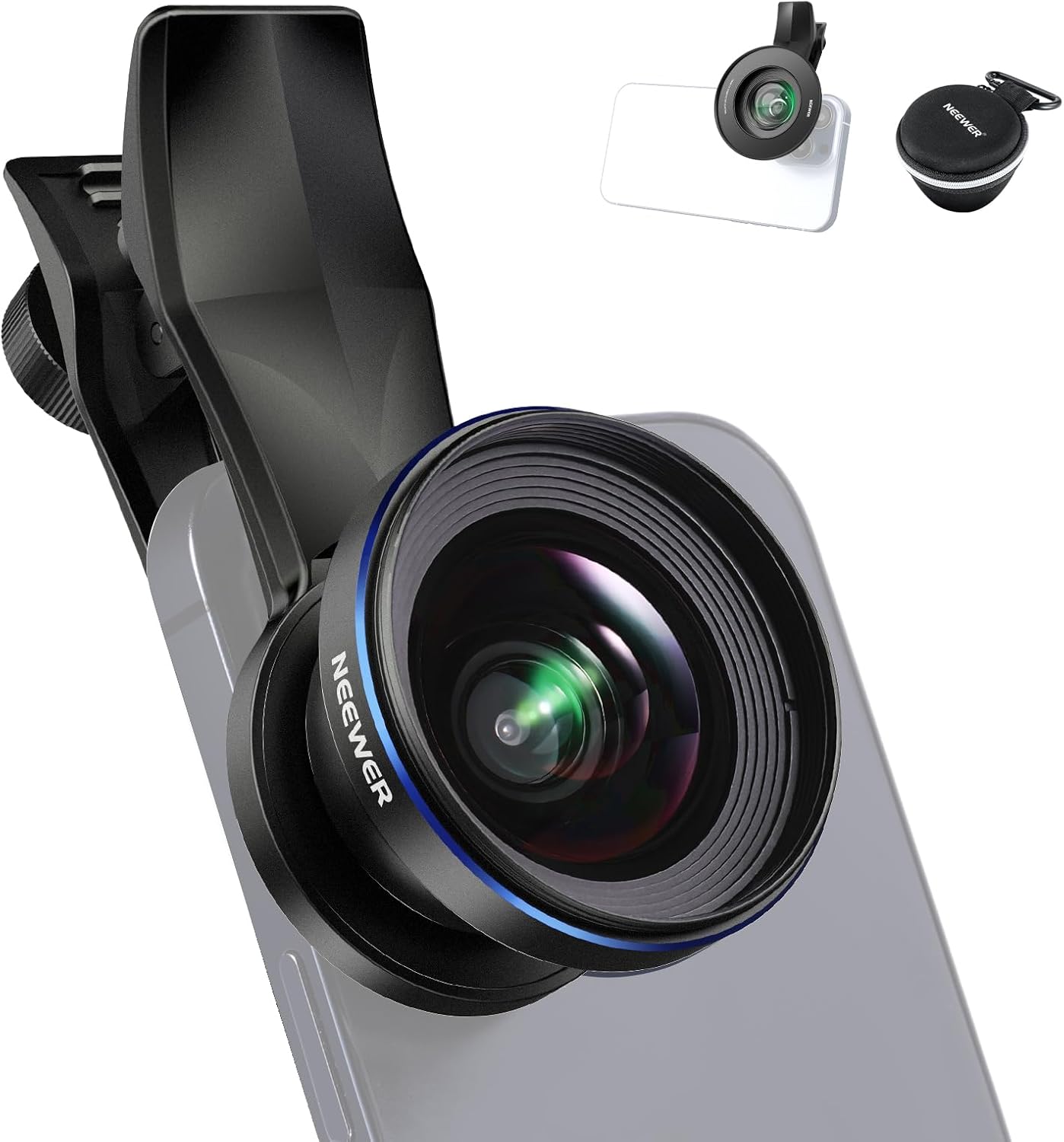 NEEWER 18mm 100° Wide Angle Lens 0.5X Magnification with 17mm Thread Phone Lens...