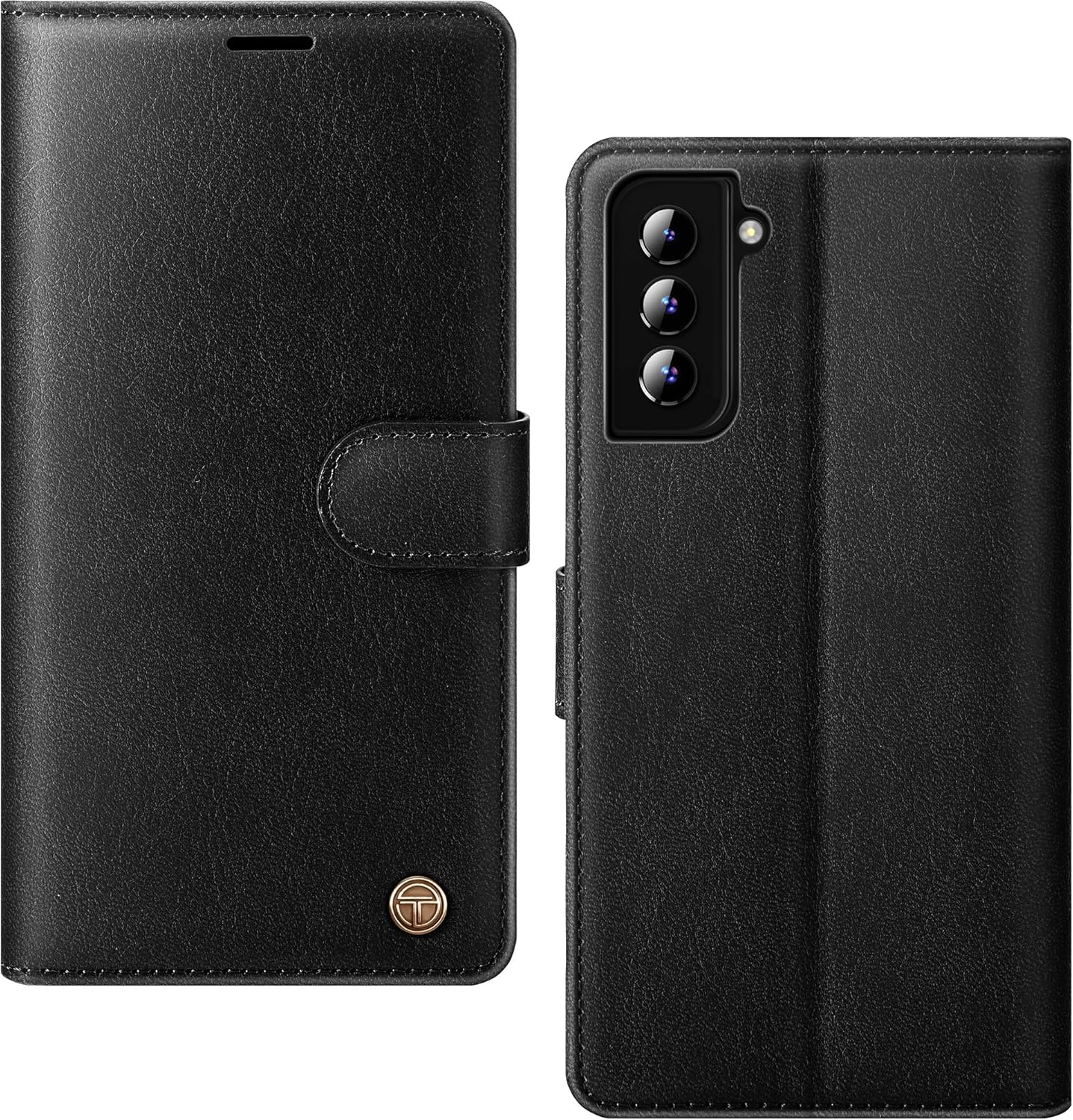 AIMOYU for Samsung Galaxy S21 5G Case, Flip Wallet Leather Phone Case with [4 Ca...