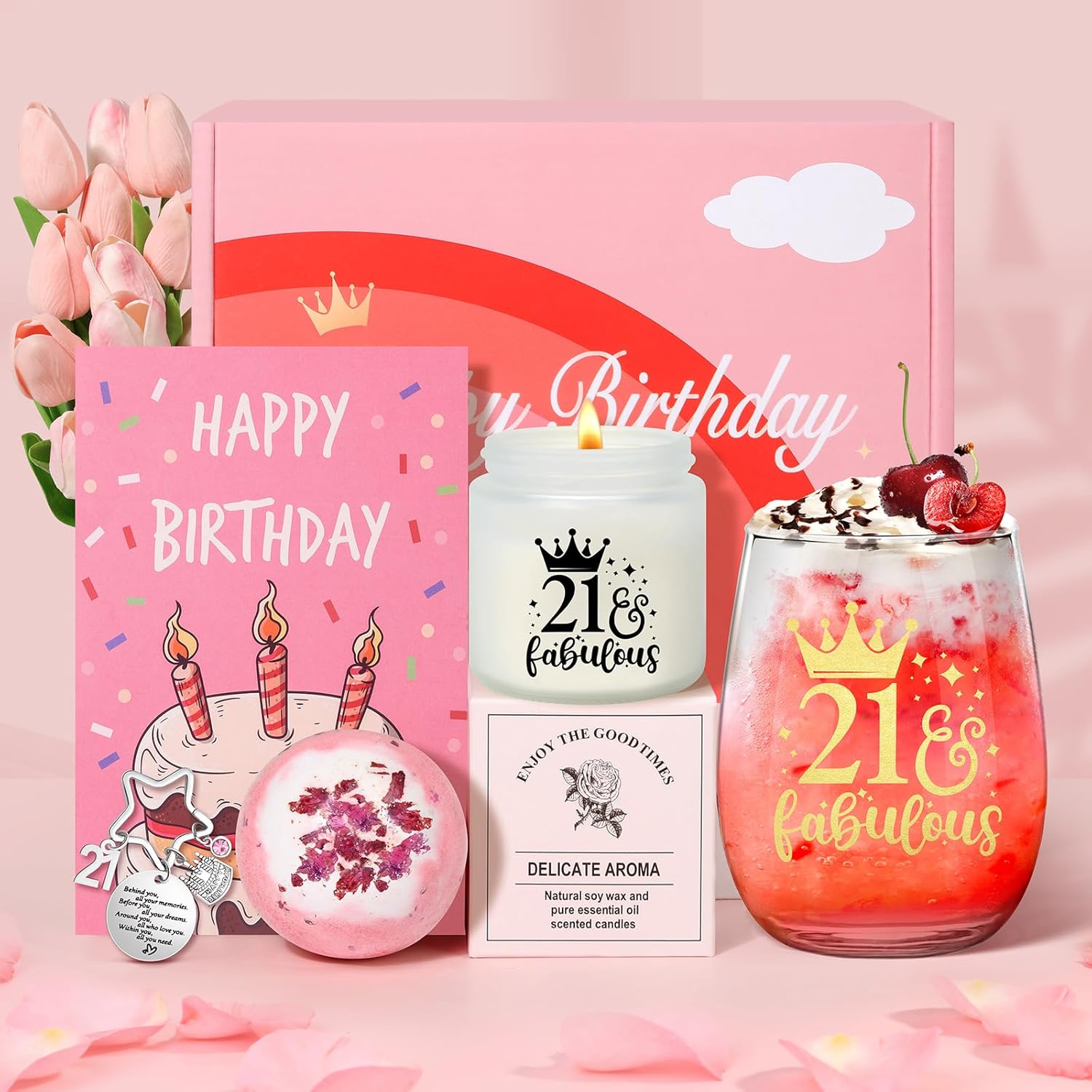 Tecanne 21st Birthday Gifts for Her, Birthday Pamper Gifts for Her, Personalised...