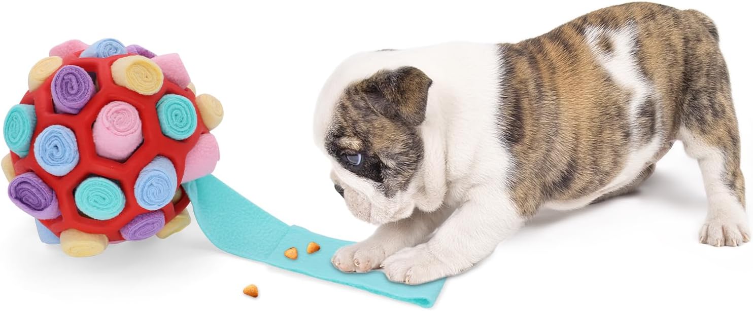 TOPWAYS Snuffle Ball for Dogs Foraging, Interactive Dog Puzzle Toys, Educational...