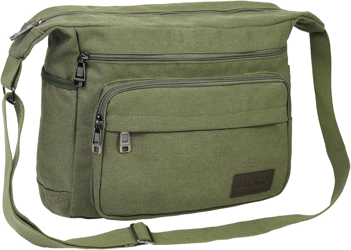 JAKAGO Canvas Messenger Bag 15 inch Mens/Women Shoulder Bag with Multiple Pocket...