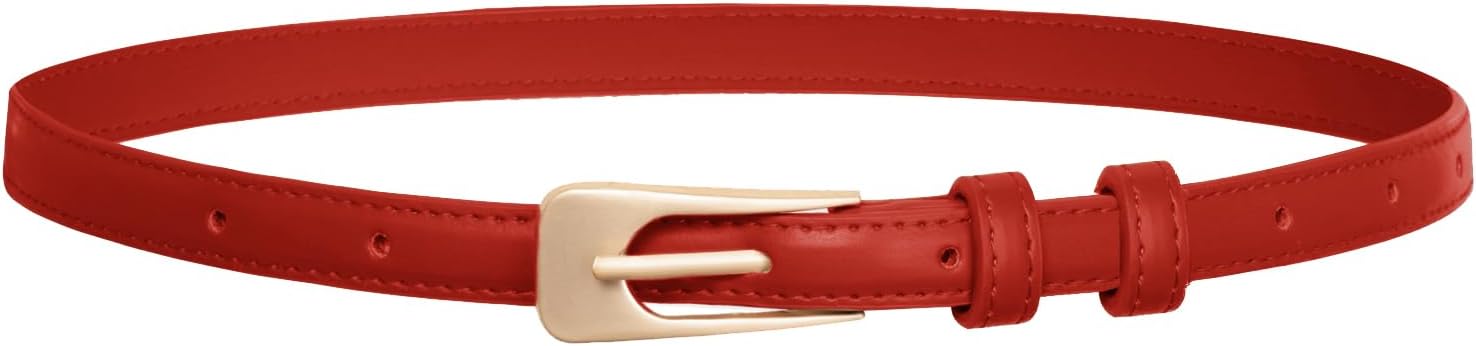 GRACE KARIN Women Leather Belt Skinny Leather Belt Thin Belt for Jeans Dresses V...