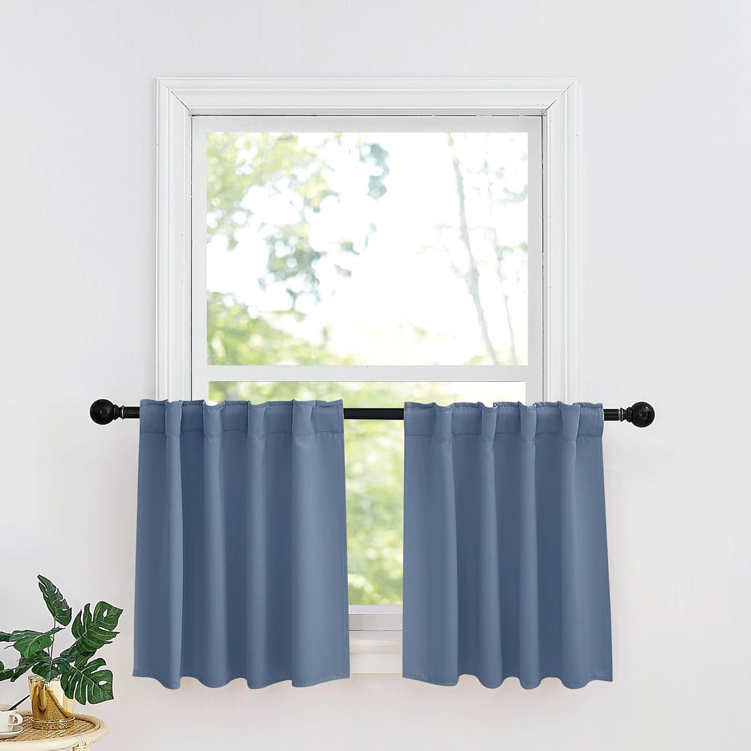 RYB HOME Small Window Curtains - Blackout Insualting Privacy Curtains for Kids B...