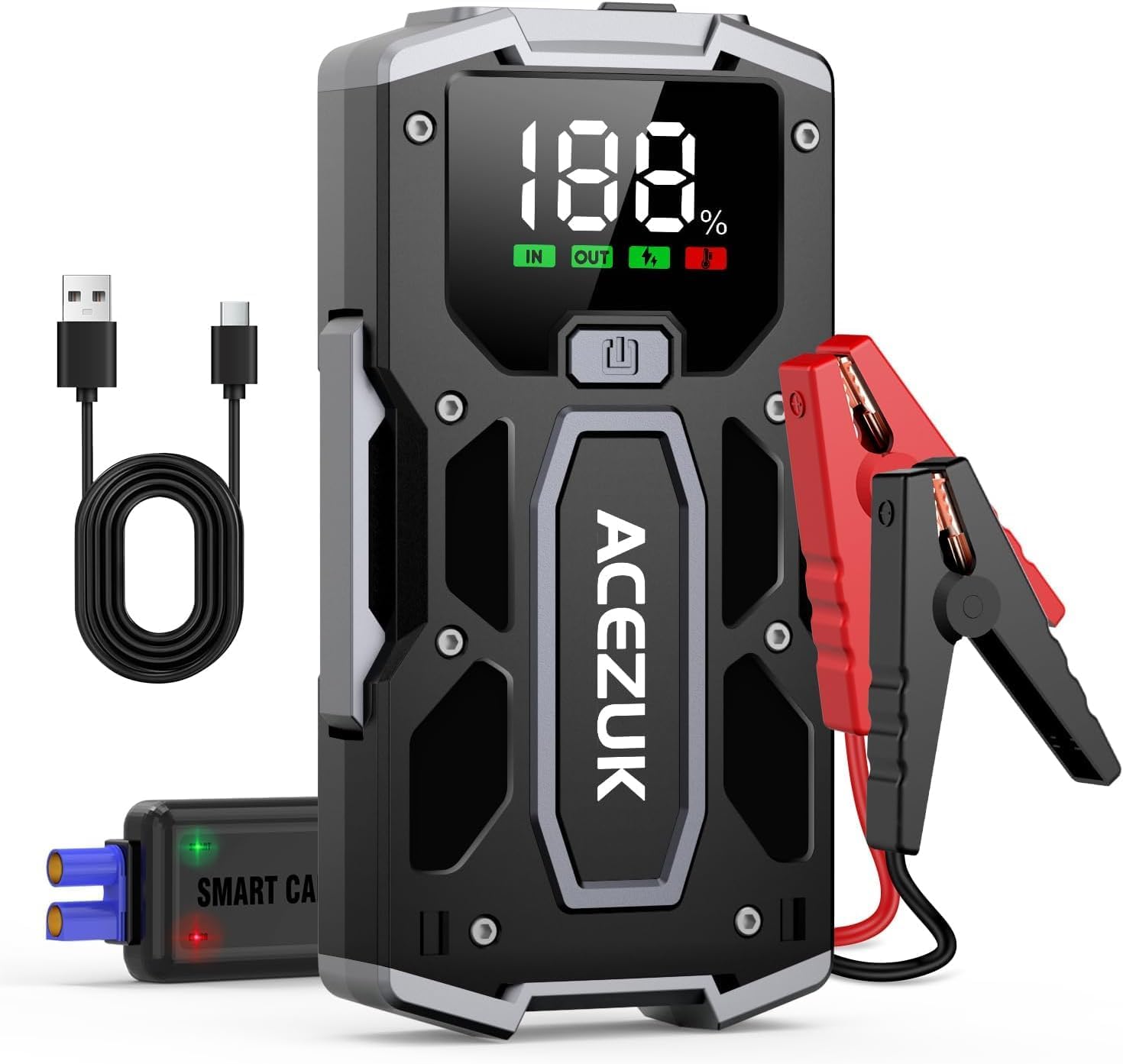 Car Jump Starter,12V 8-in-1 Jump Starter Battery Pack 3000A, Up to 7.0L Gas & 5....