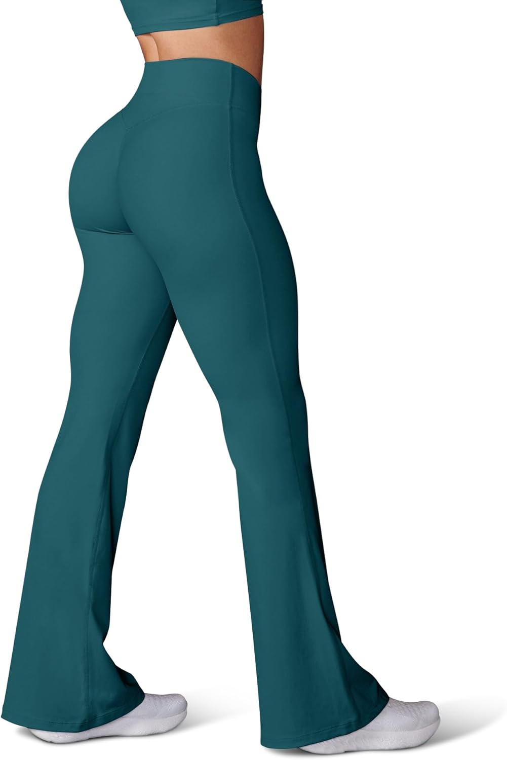 HEGALY Women's Flare Yoga Pants - Crossover Flare Leggings High Waisted Tummy Co...