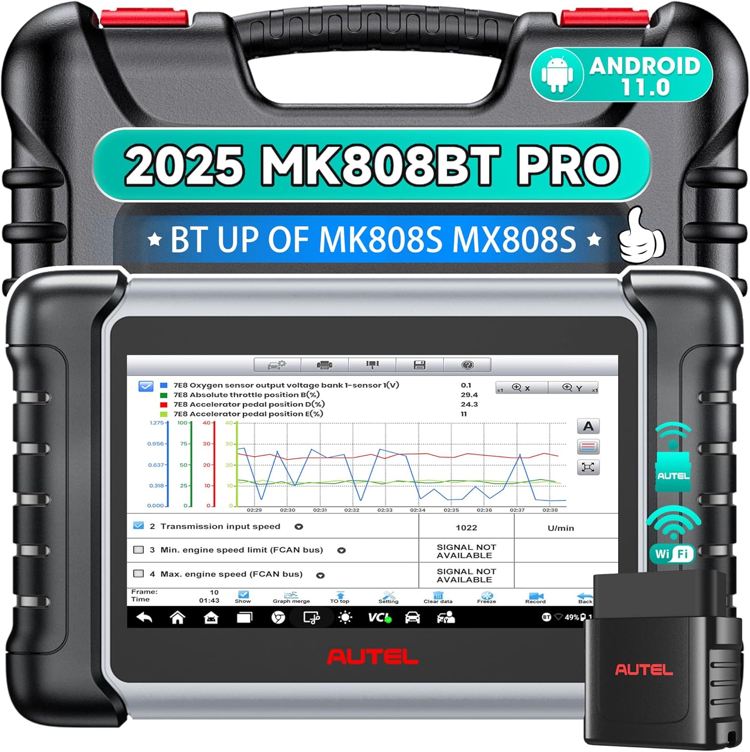 Autel MaxiCOM MK808BT PRO Scanner: 2025 Full Bidir...