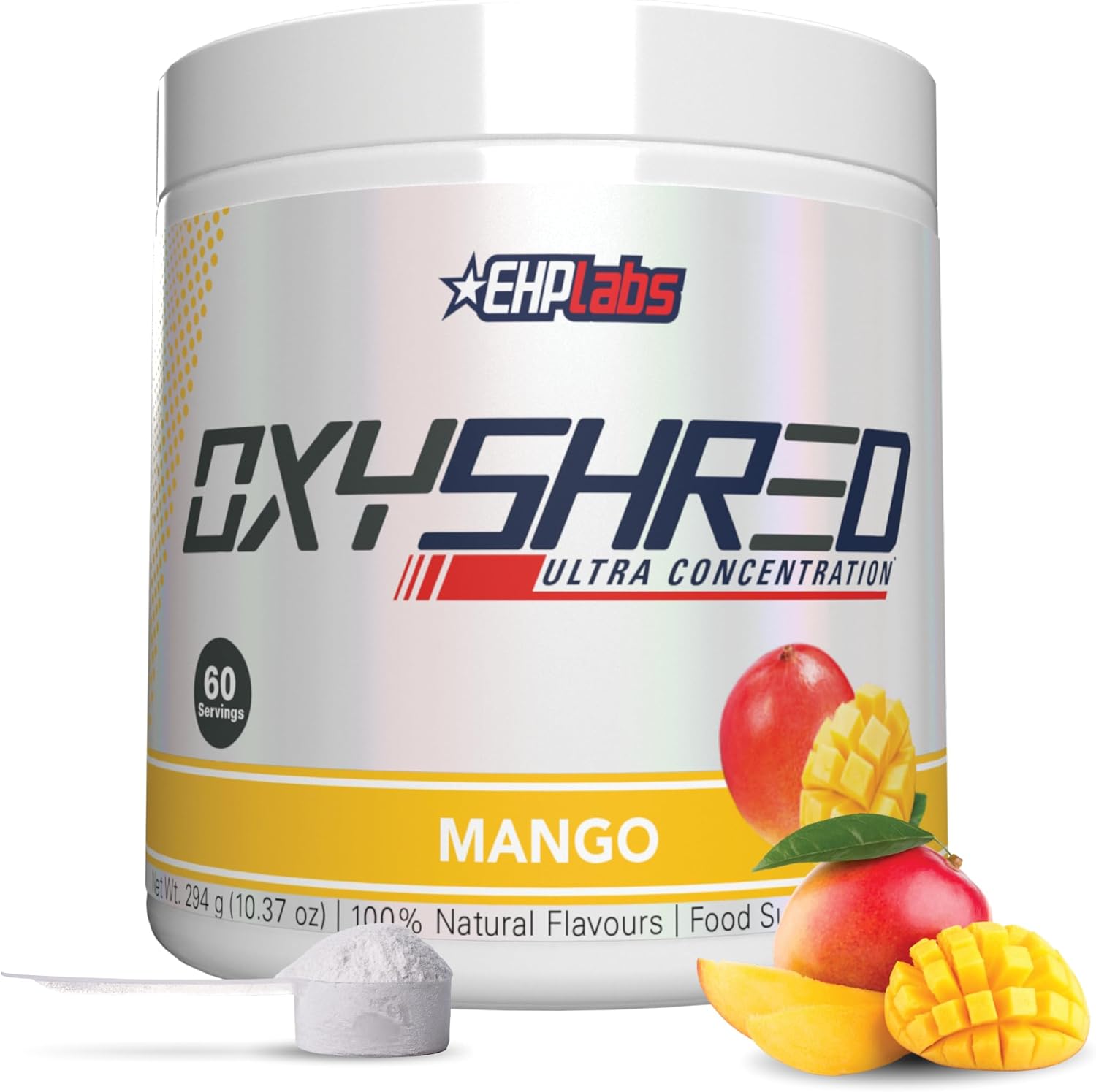 EHP Labs OxyShred Pre Workout Powder - Preworkout Powder with L Glutamine & Acet...