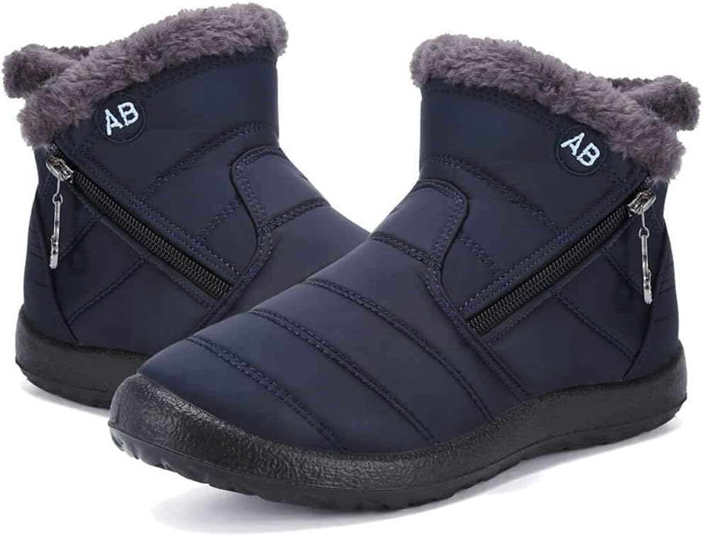 Maxome Winter Boots Women Snow Boots Waterproof Fur Lined Ankle Boots Ladies War...