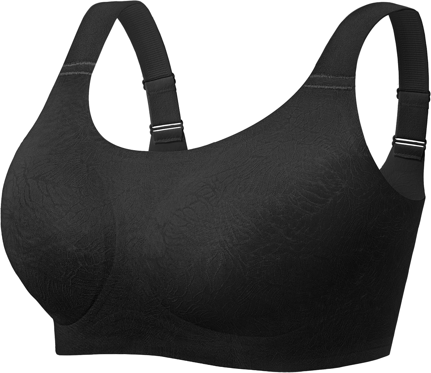 Angelhood Jacquard Seamless Bras for Women Wire Free Full Coverage Bralettes Ult...
