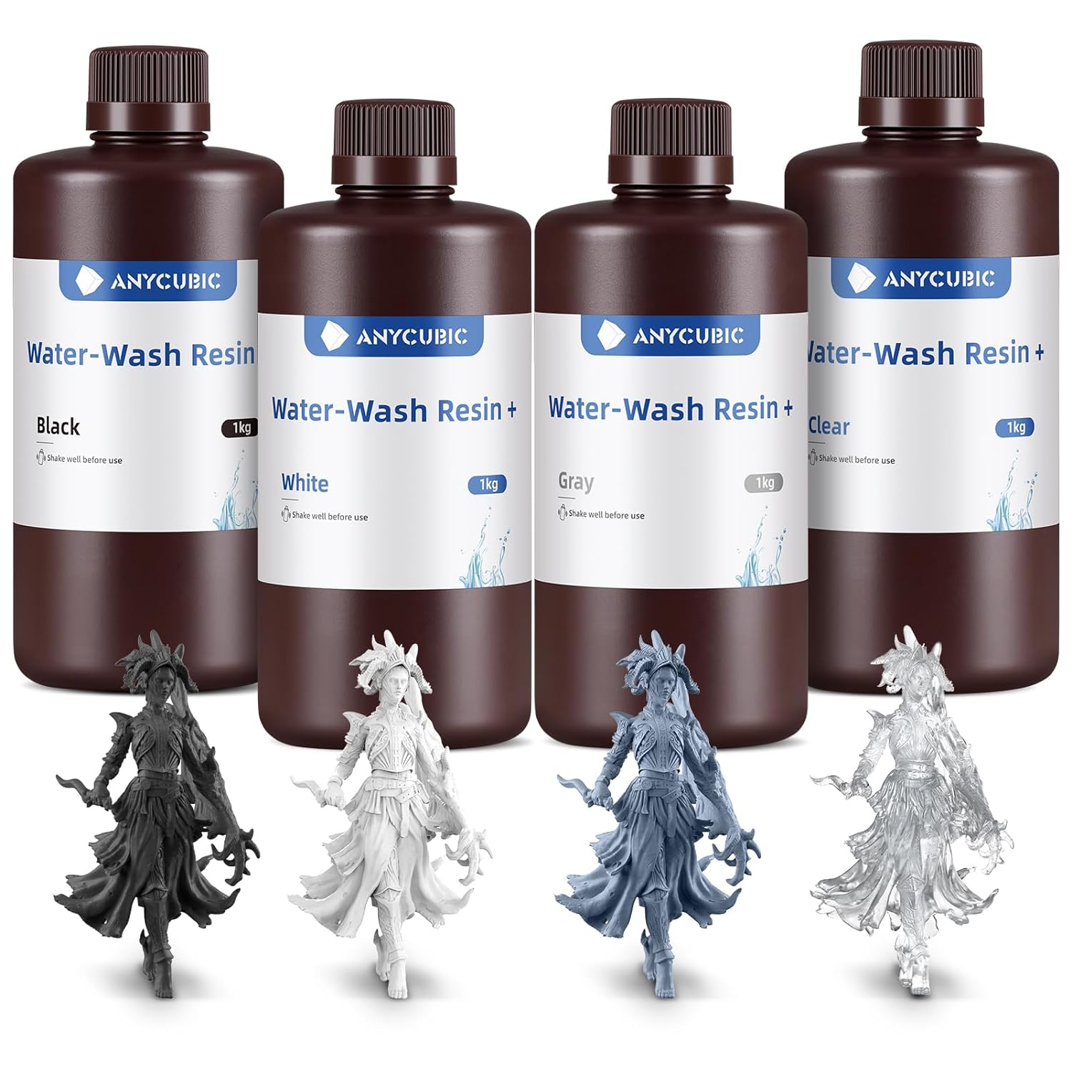 ANYCUBIC Upgraded Water Washable 3D Printer Resin, 405nm LCD UV-Curing Photopoly...