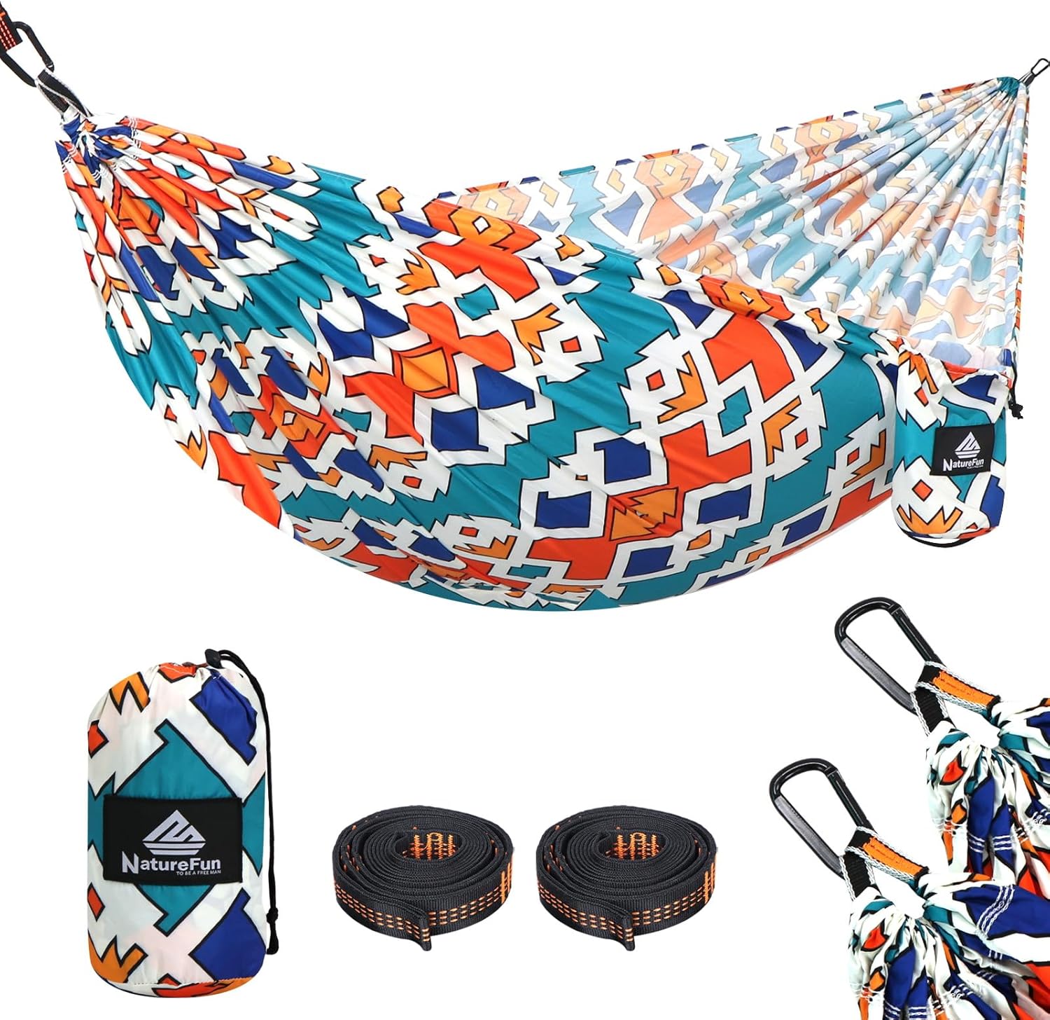 NATUREFUN Ultra-Light Travel Camping Hammock | 300kg Load Capacity,Breathable,Qu...