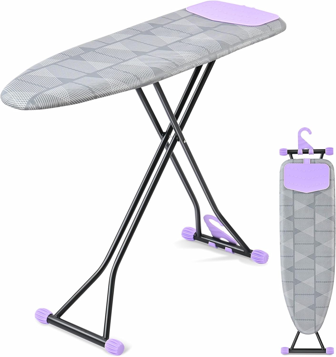 APEXCHASER Ironing Board with Iron Rest, Compact and Space Saver Iron Board, Ext...
