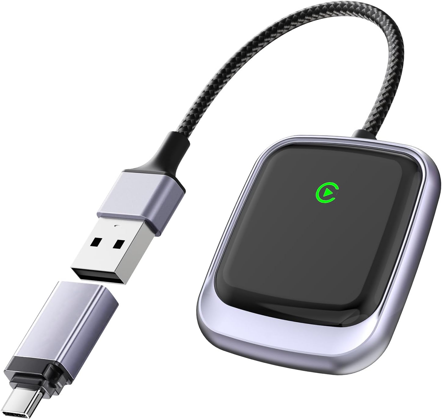 Wireless for Apple Carplay Android Auto Adapter,2 in1 CarPlay Android Auto Wirel...