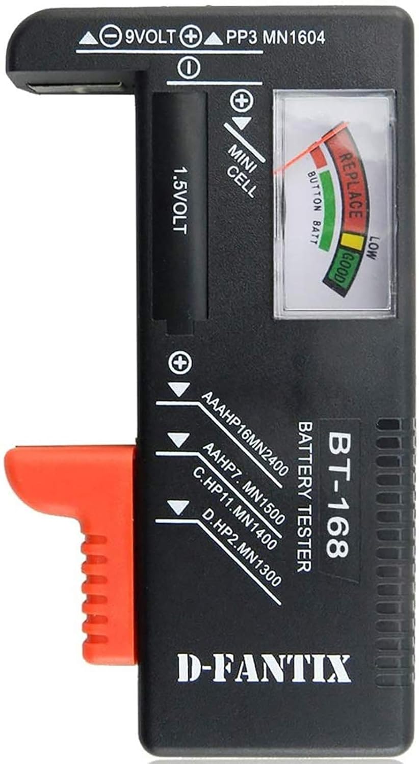 D-FantiX Battery Tester, Universal Battery Checker Small Battery Testers for AAA...