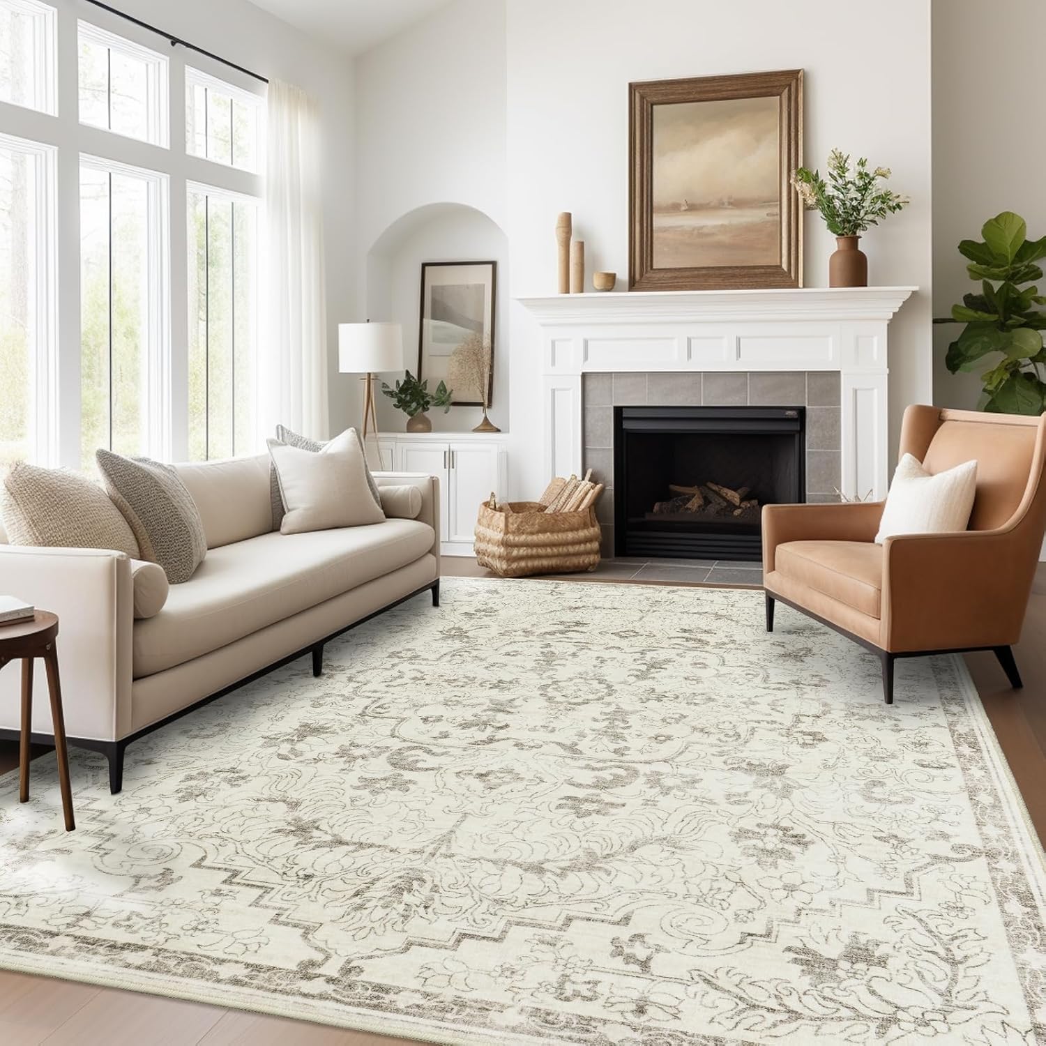 zesthome 8x10 Rugs for Living Room, 8x10 Area Rugs - Large Washable Rug with Non...