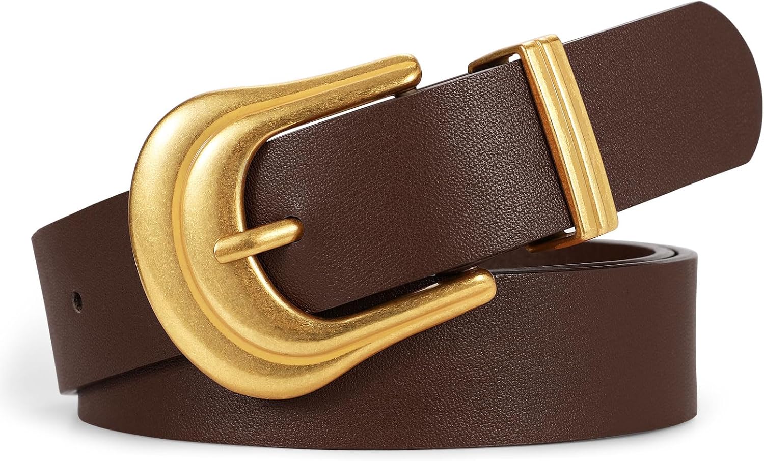 JASGOOD Women's Western Belt Vintage Black Leather Waist Belt for Pants Jeans wi...