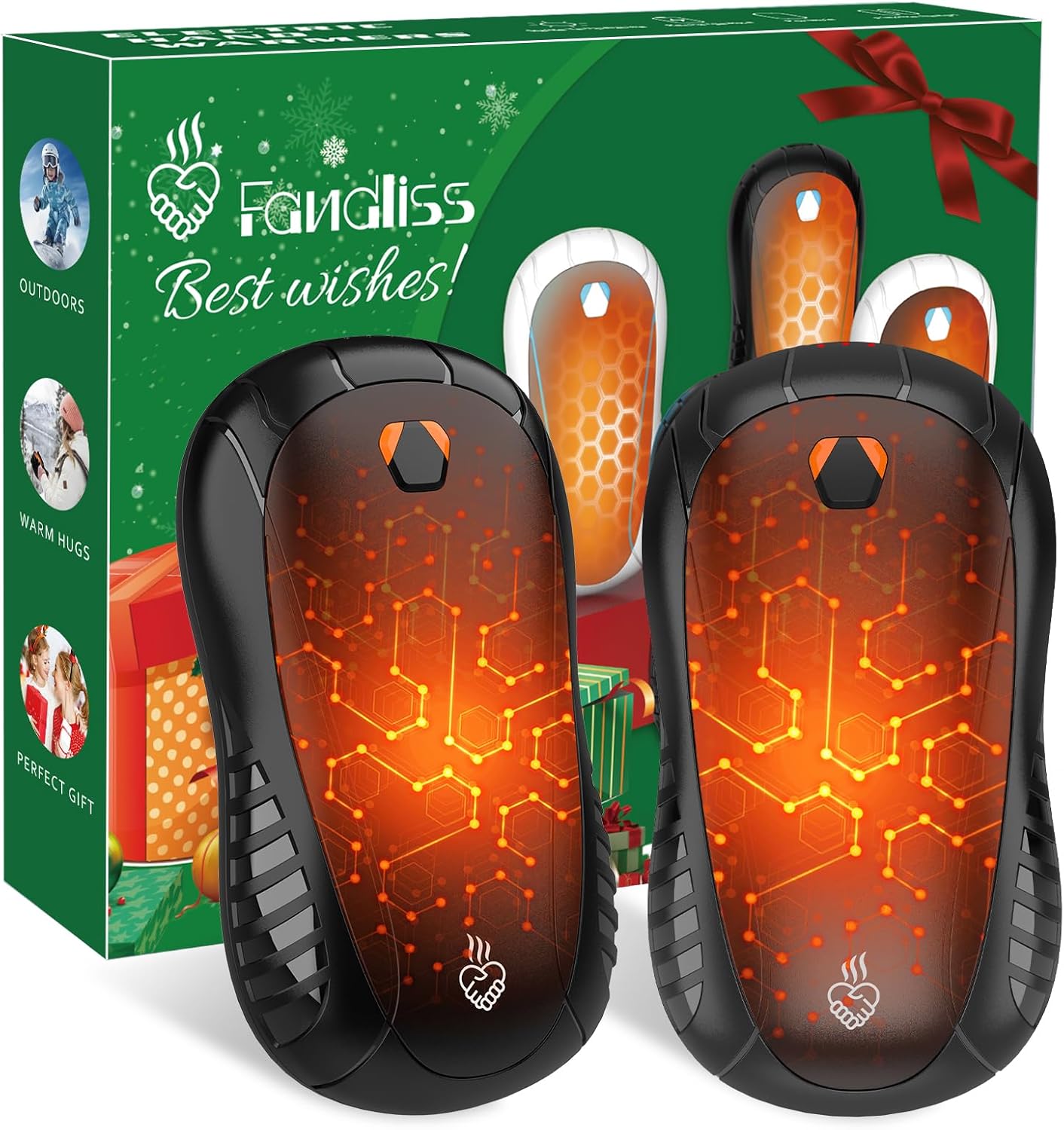 Hand Warmers Rechargeable 2 Pack, 2024 Upgraded Electric Portable Hand Warmers 6...