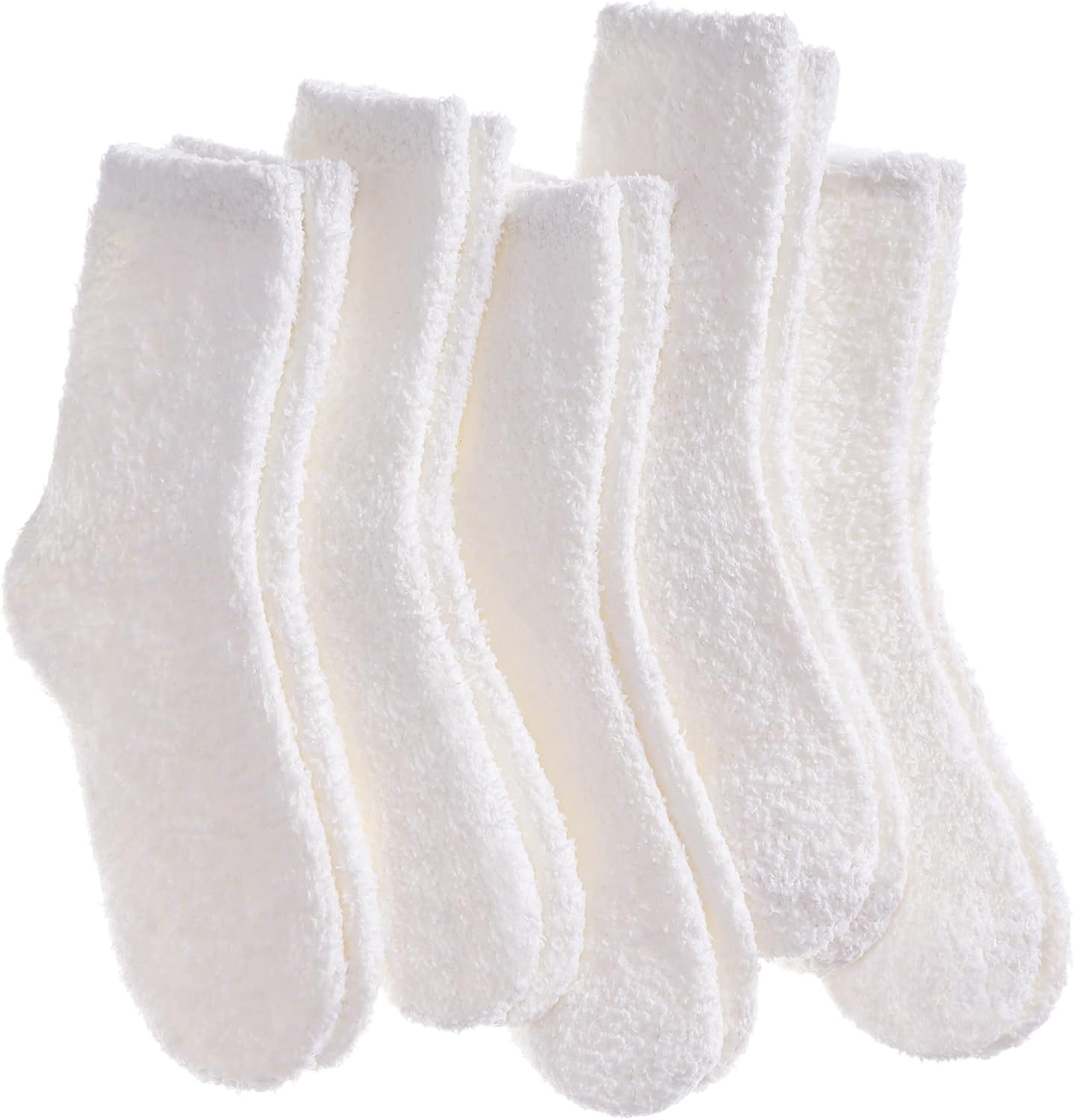 LANLEO 5/6 Pairs Womens Super Soft Fuzzy Plush Warm Winter Home Sleeping Slipper...