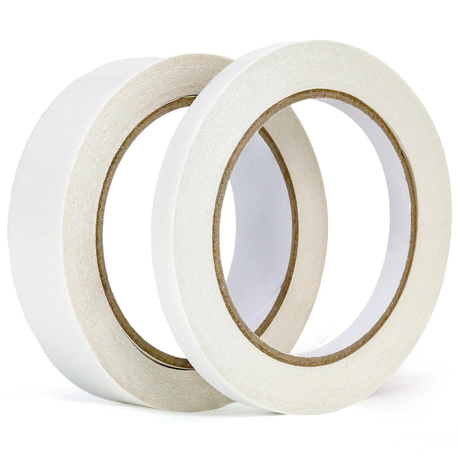 PLANTIONAL 2 Rolls Double-Sided Sticky Fabric Tape, 2/5" x 54.6 Yd & 1" x 54.6 Y...